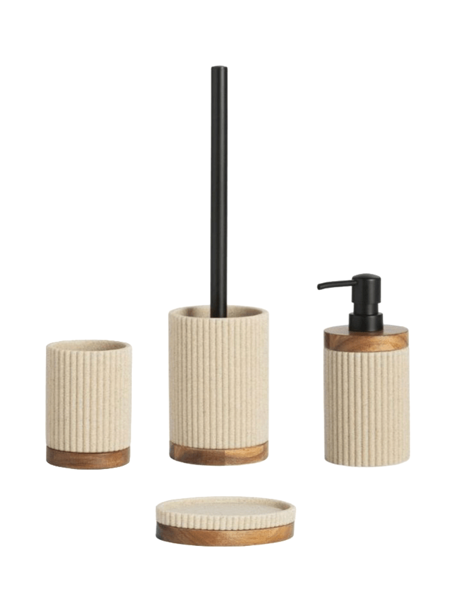 
Chic 4-piece bathroom set "Fabian" - Beige
