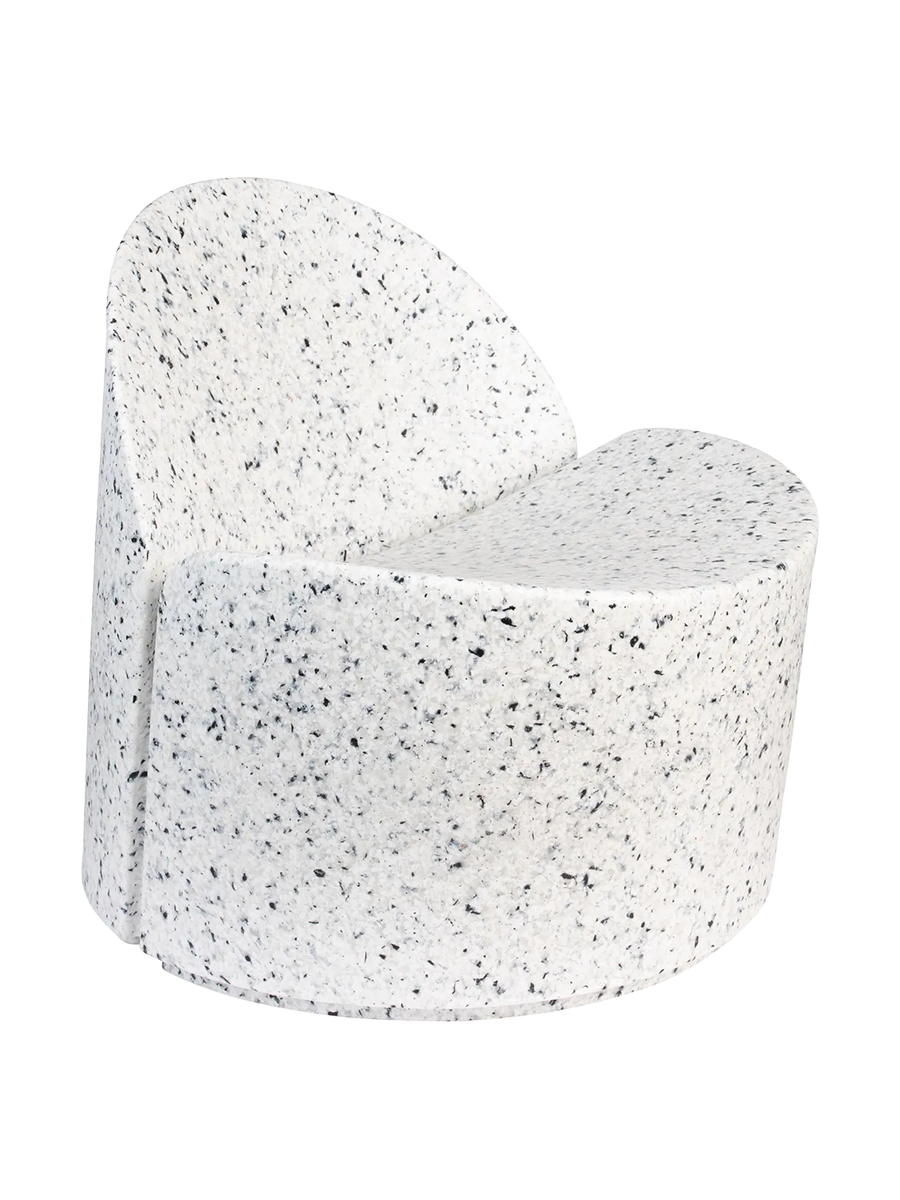 
"Bloom" Outdoor Lounge Chair - White Terrazzo
