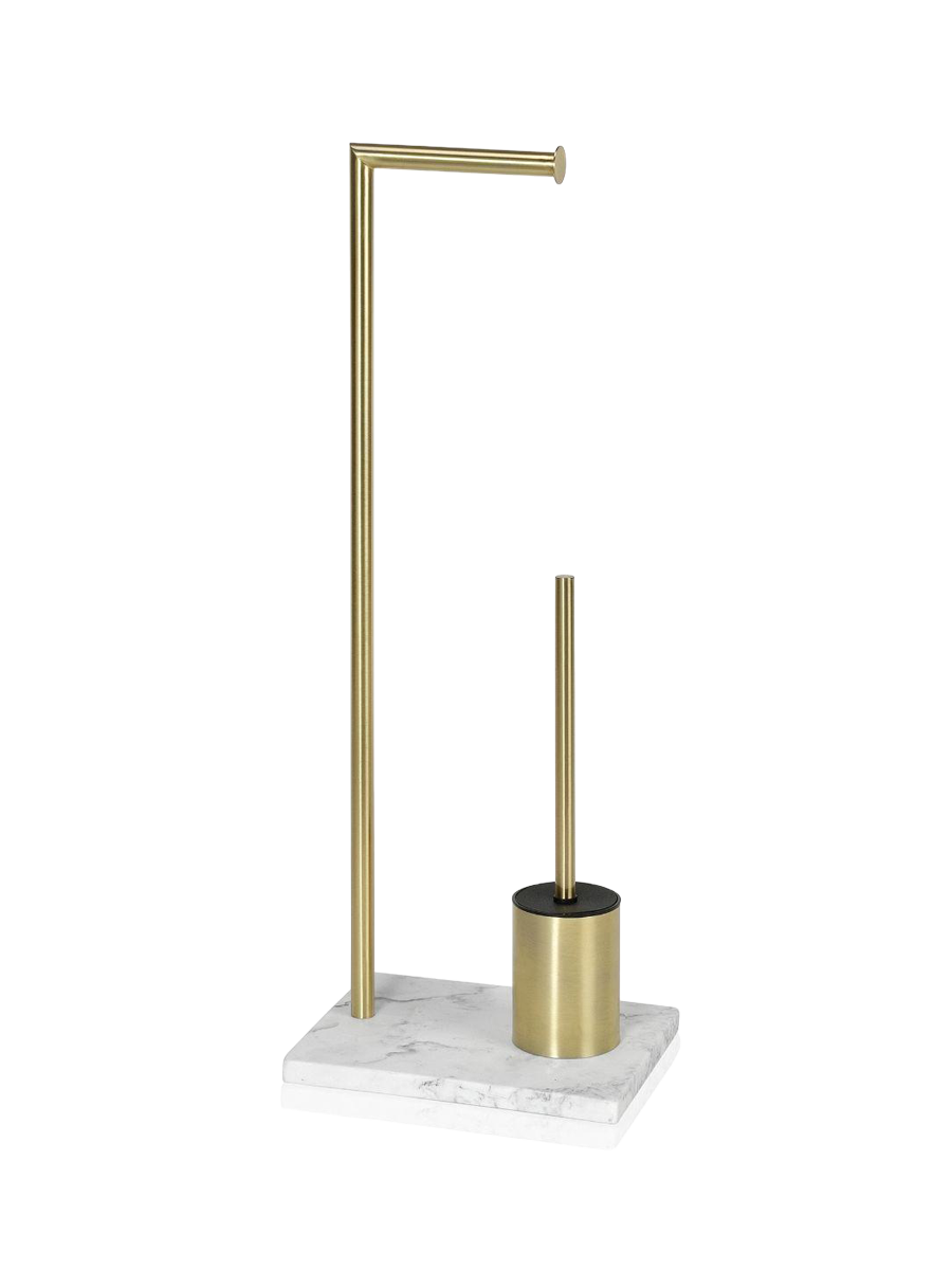 
Porte-papier toilette « Lory » avec brosse WC et aspect marbre