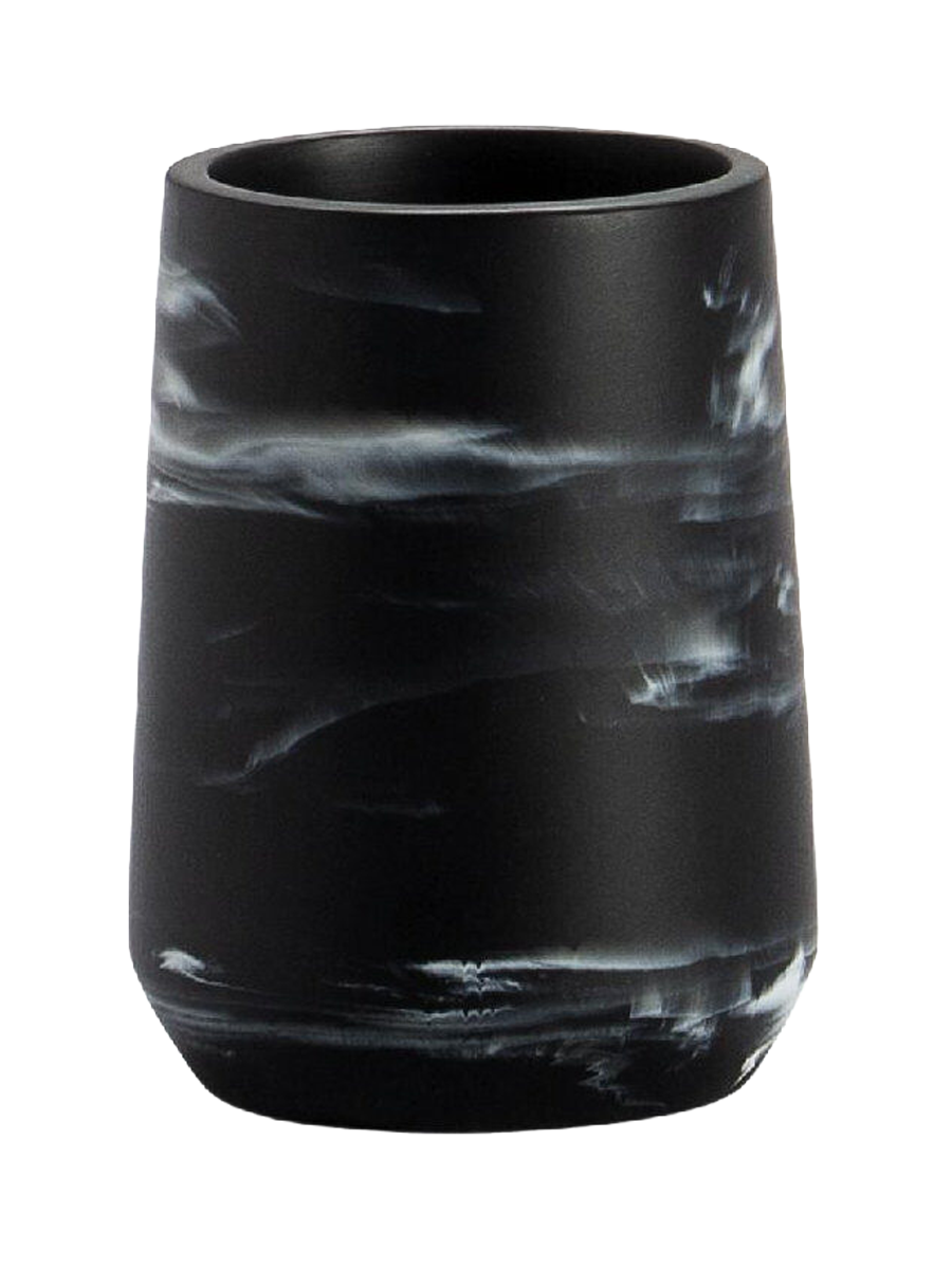 
Zahnputzbecher „Nero“ mit Marmoroptik