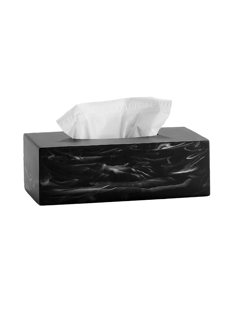 
"Nero" cosmetic tissue box with marble look