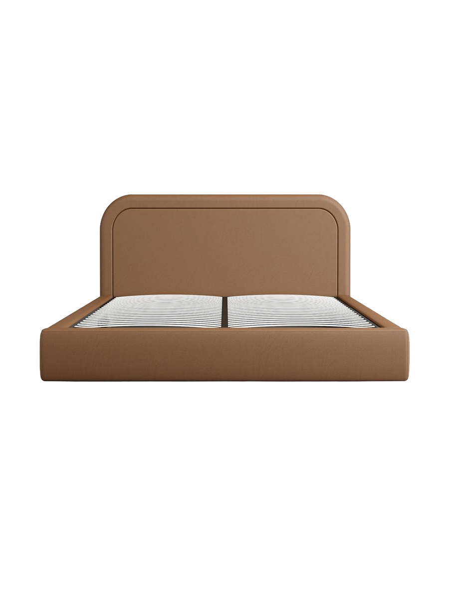 
Design Polsterbett „Masal“ mit Ablagefach, Kunstleder Choco Brown - 140 x 200 cm
