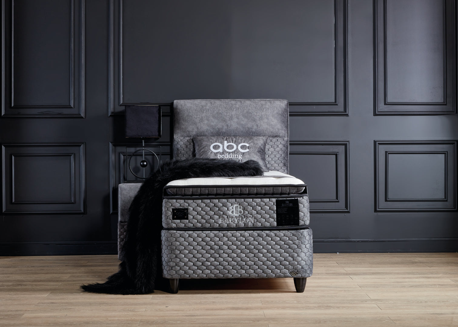 
Premium Single Box Spring Bed "Babylon" incl. Mattress & Topper - Without accessories / Mattress size: 90 x 200 cm