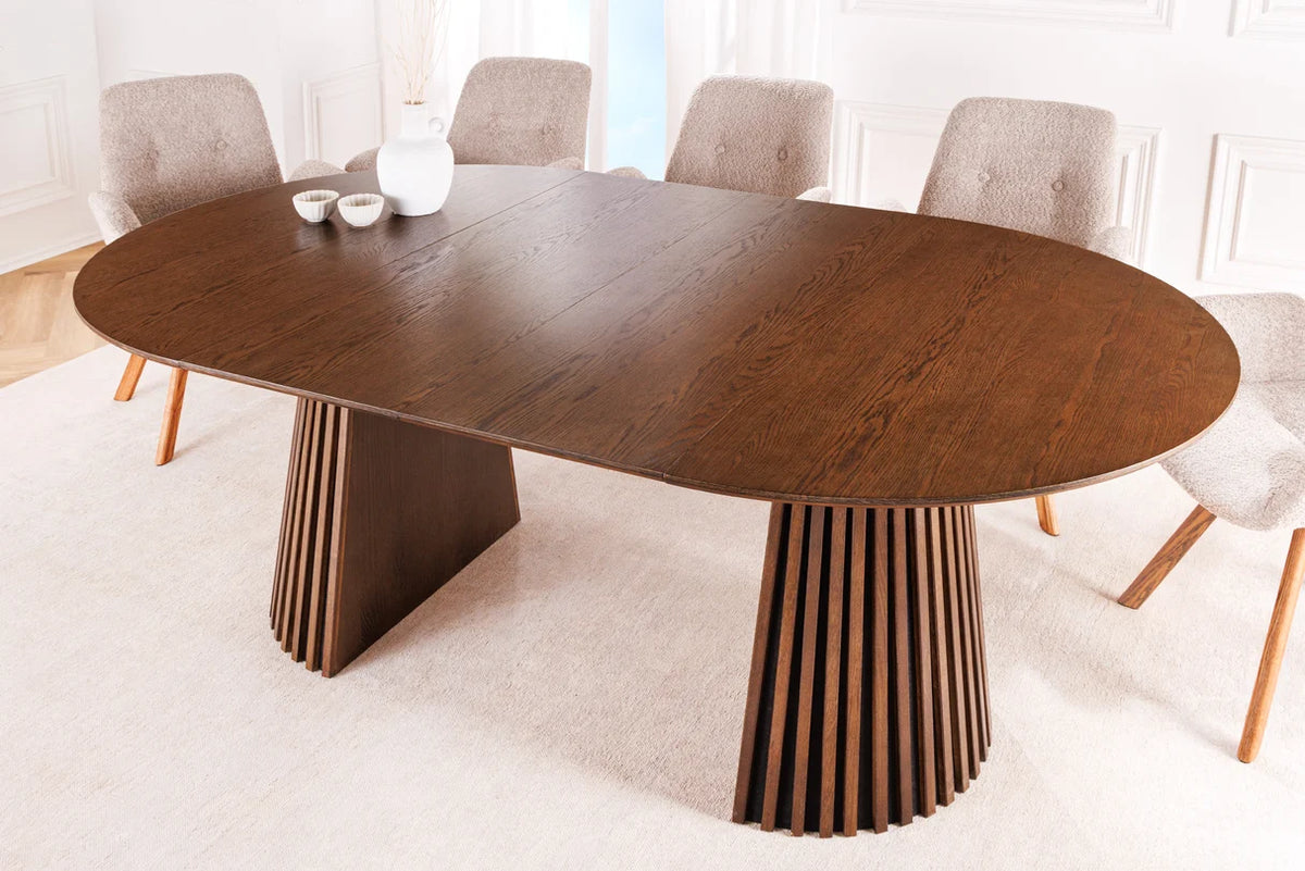 
Tavolo da pranzo di design allungabile “Walhalla” 120-160-200 cm - Rovere Marrone scuro