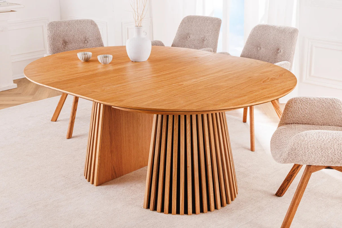 
Ausziehbarer Design Esstisch „Walhalla“ 120-160-200 cm - Eiche Natural