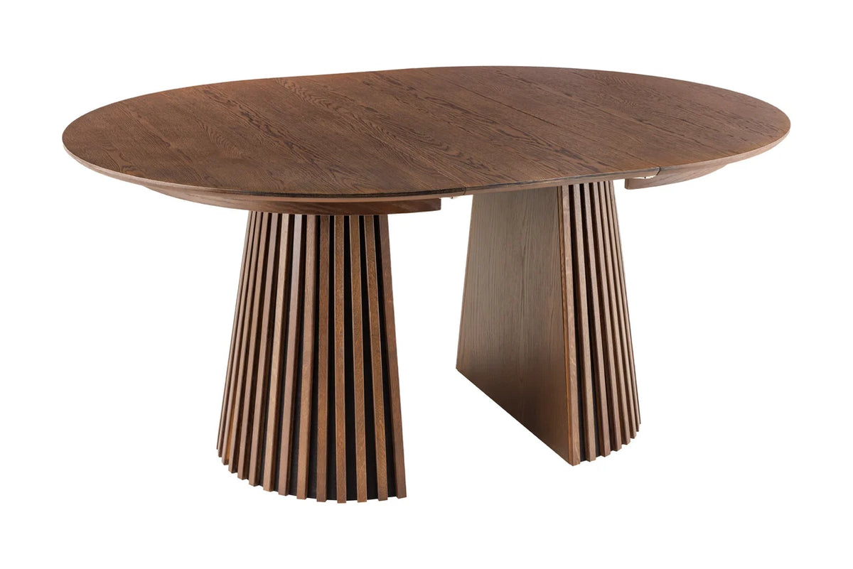 
Ausziehbarer Design Esstisch „Walhalla“ 120-160-200 cm - Eiche Dunkelbraun