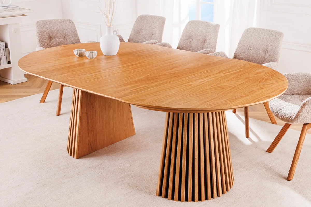 
Ausziehbarer Design Esstisch „Walhalla“ 120-160-200 cm - Eiche Natural