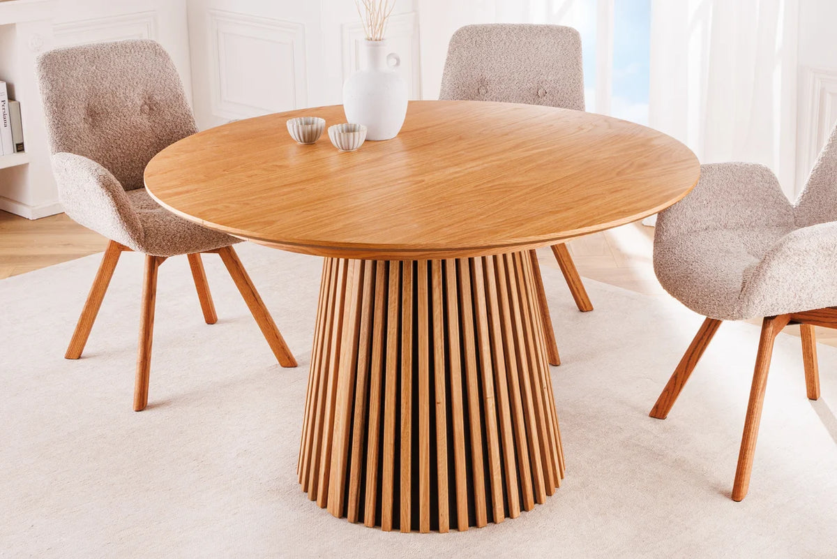 
Ausziehbarer Design Esstisch „Walhalla“ 120-160-200 cm - Eiche Natural