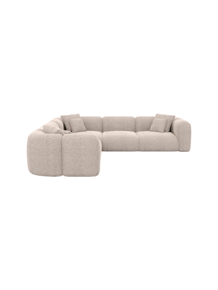 
5-Sitzer Design Ecksofa „Terranova“ mit Strukturstoff-Bezug - Strukturstoff Anthrazit