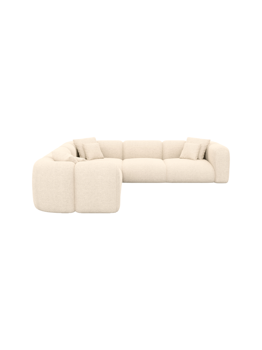 
5-Sitzer Design Ecksofa „Terranova“ mit Strukturstoff-Bezug - Strukturstoff Anthrazit