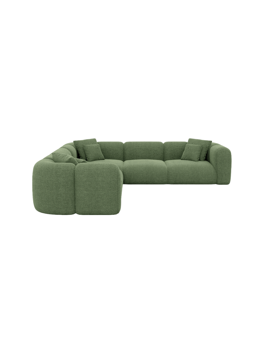 
5-Sitzer Design Ecksofa „Terranova“ mit Strukturstoff-Bezug - Strukturstoff Anthrazit