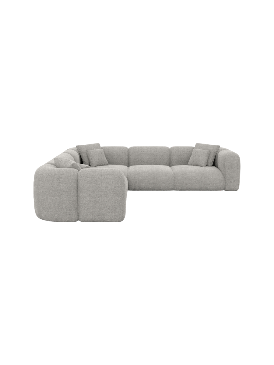 
5-Sitzer Design Ecksofa „Terranova“ mit Strukturstoff-Bezug - Strukturstoff Anthrazit