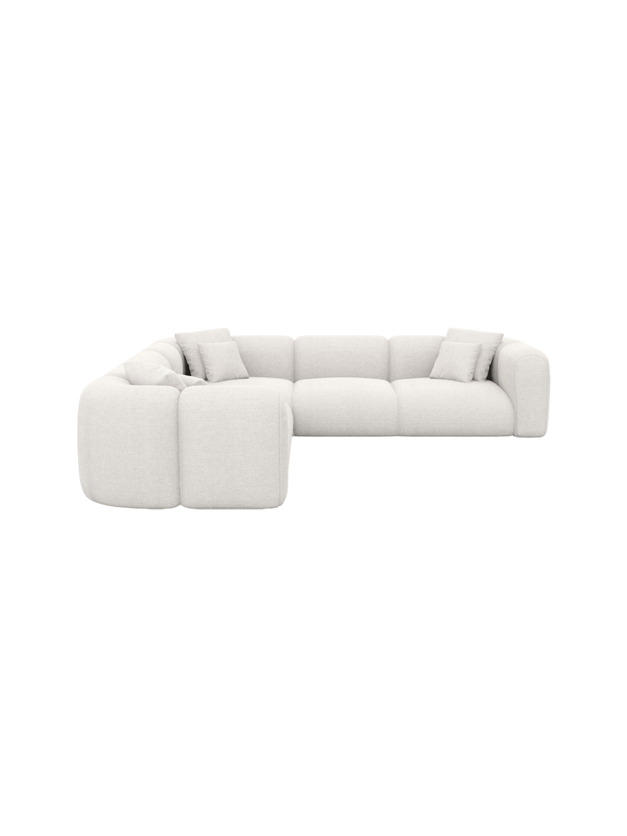 
5-Sitzer Design Ecksofa „Terranova“ mit Strukturstoff-Bezug - Strukturstoff Anthrazit
