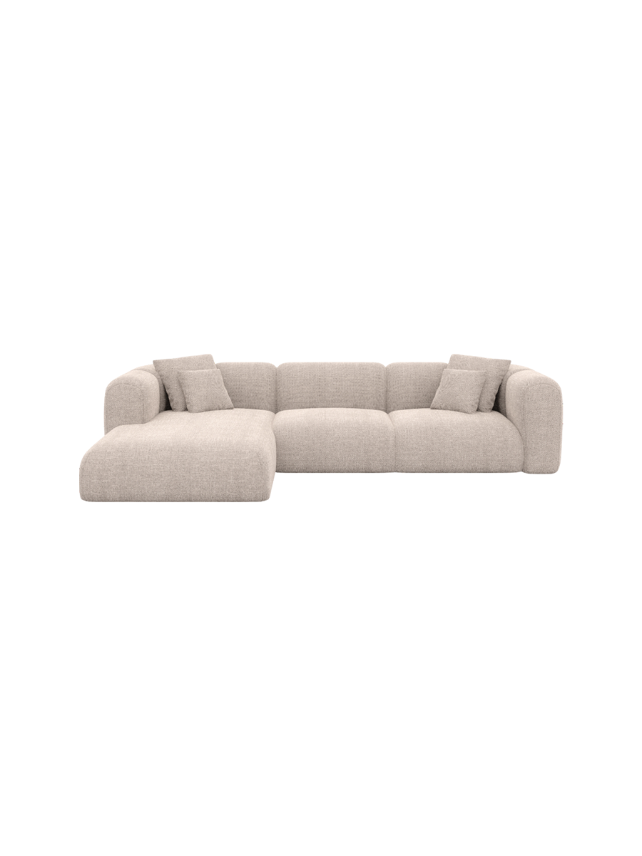 
4-Sitzer Design Ecksofa „Terranova“ mit Strukturstoff-Bezug - Strukturstoff Anthrazit / Eckteil links