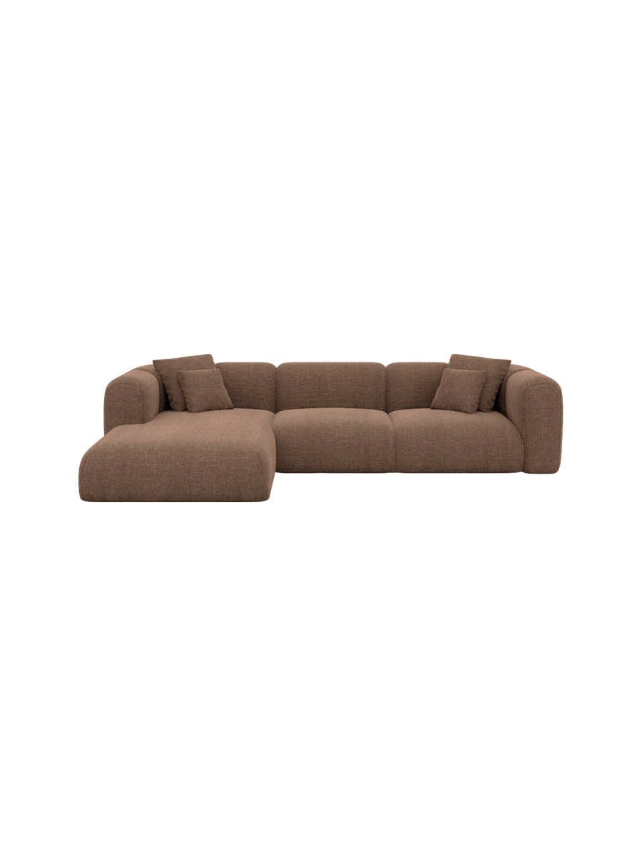 
4-Sitzer Design Ecksofa „Terranova“ mit Strukturstoff-Bezug - Strukturstoff Anthrazit / Eckteil links