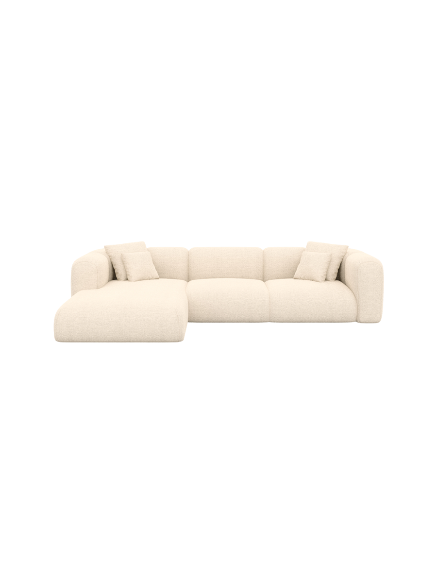 
4-Sitzer Design Ecksofa „Terranova“ mit Strukturstoff-Bezug - Strukturstoff Anthrazit / Eckteil links