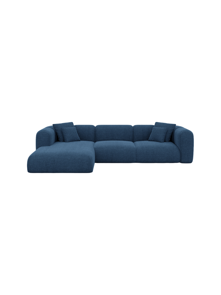 
4-Sitzer Design Ecksofa „Terranova“ mit Strukturstoff-Bezug - Strukturstoff Anthrazit / Eckteil links