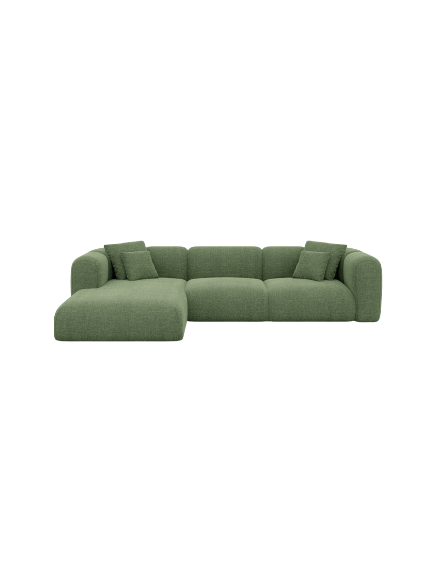 
4-Sitzer Design Ecksofa „Terranova“ mit Strukturstoff-Bezug - Strukturstoff Anthrazit / Eckteil links