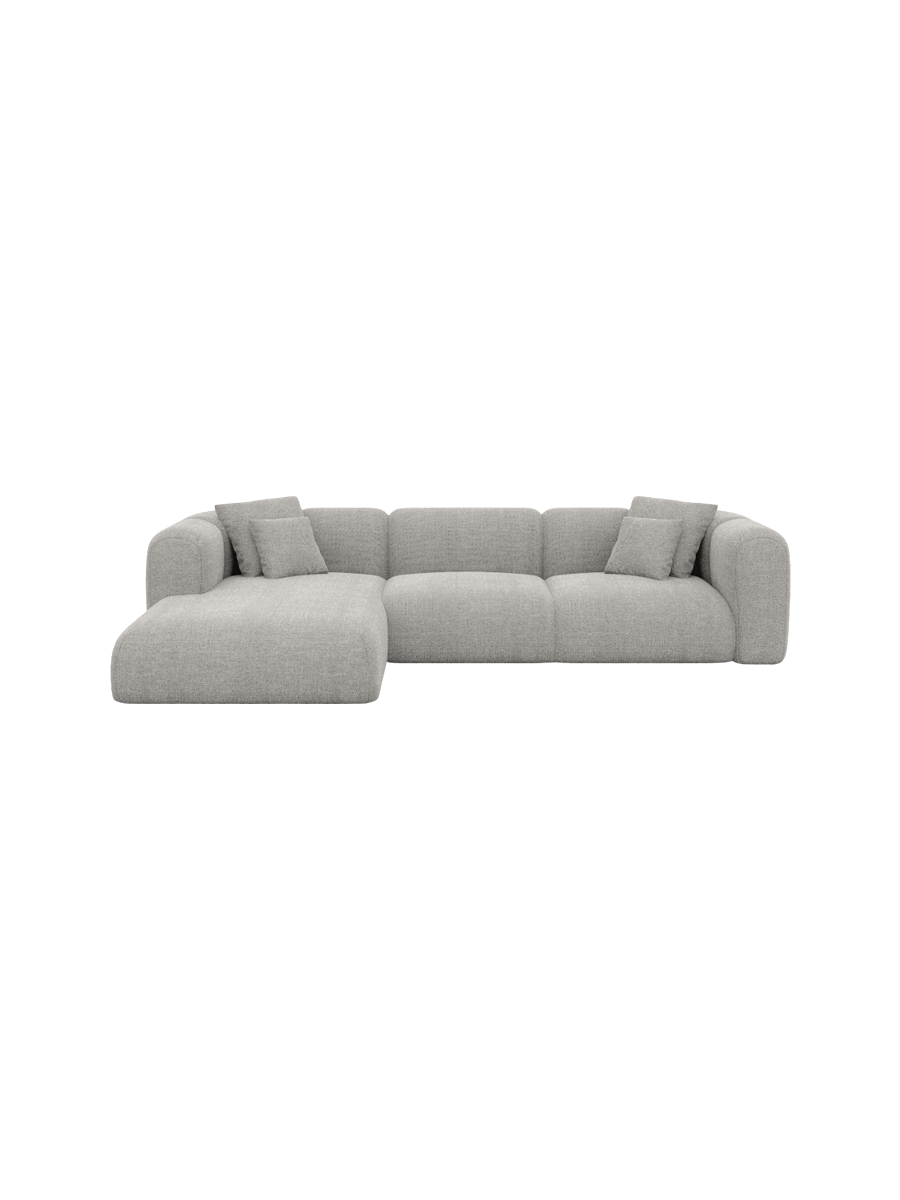 
4-Sitzer Design Ecksofa „Terranova“ mit Strukturstoff-Bezug - Strukturstoff Anthrazit / Eckteil links