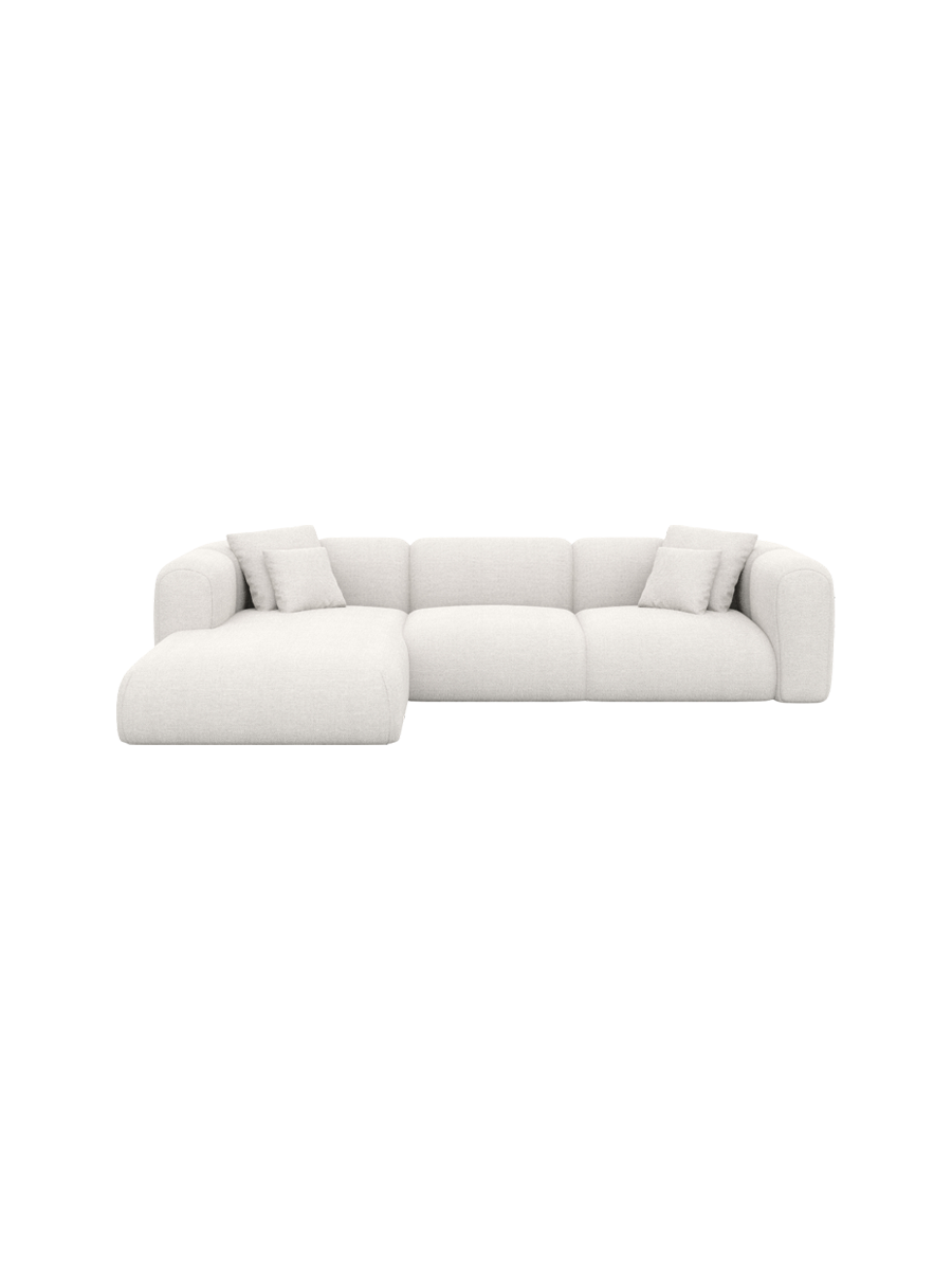 
4-Sitzer Design Ecksofa „Terranova“ mit Strukturstoff-Bezug - Strukturstoff Anthrazit / Eckteil links