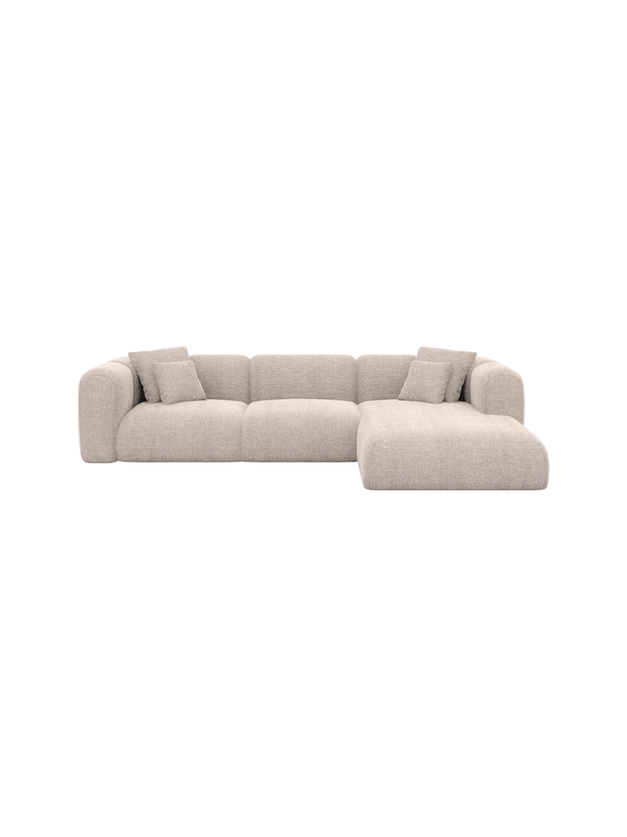 
4-Sitzer Design Ecksofa „Terranova“ mit Strukturstoff-Bezug - Strukturstoff Anthrazit / Eckteil links