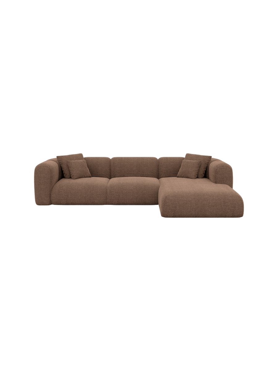 
4-Sitzer Design Ecksofa „Terranova“ mit Strukturstoff-Bezug - Strukturstoff Anthrazit / Eckteil links