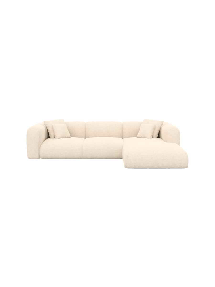 
4-Sitzer Design Ecksofa „Terranova“ mit Strukturstoff-Bezug - Strukturstoff Anthrazit / Eckteil links