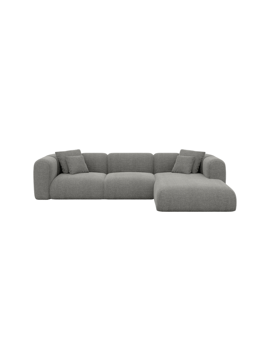 
4-Sitzer Design Ecksofa „Terranova“ mit Strukturstoff-Bezug - Strukturstoff Anthrazit / Eckteil links