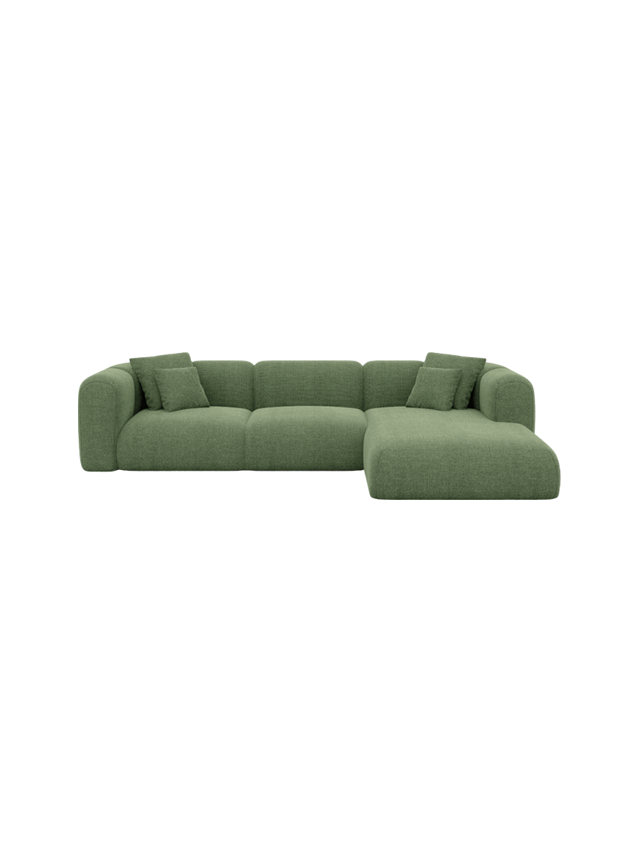 
4-Sitzer Design Ecksofa „Terranova“ mit Strukturstoff-Bezug - Strukturstoff Anthrazit / Eckteil links