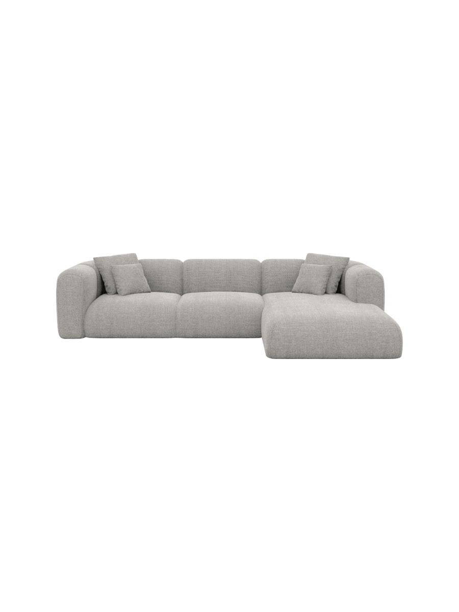
4-Sitzer Design Ecksofa „Terranova“ mit Strukturstoff-Bezug - Strukturstoff Anthrazit / Eckteil links