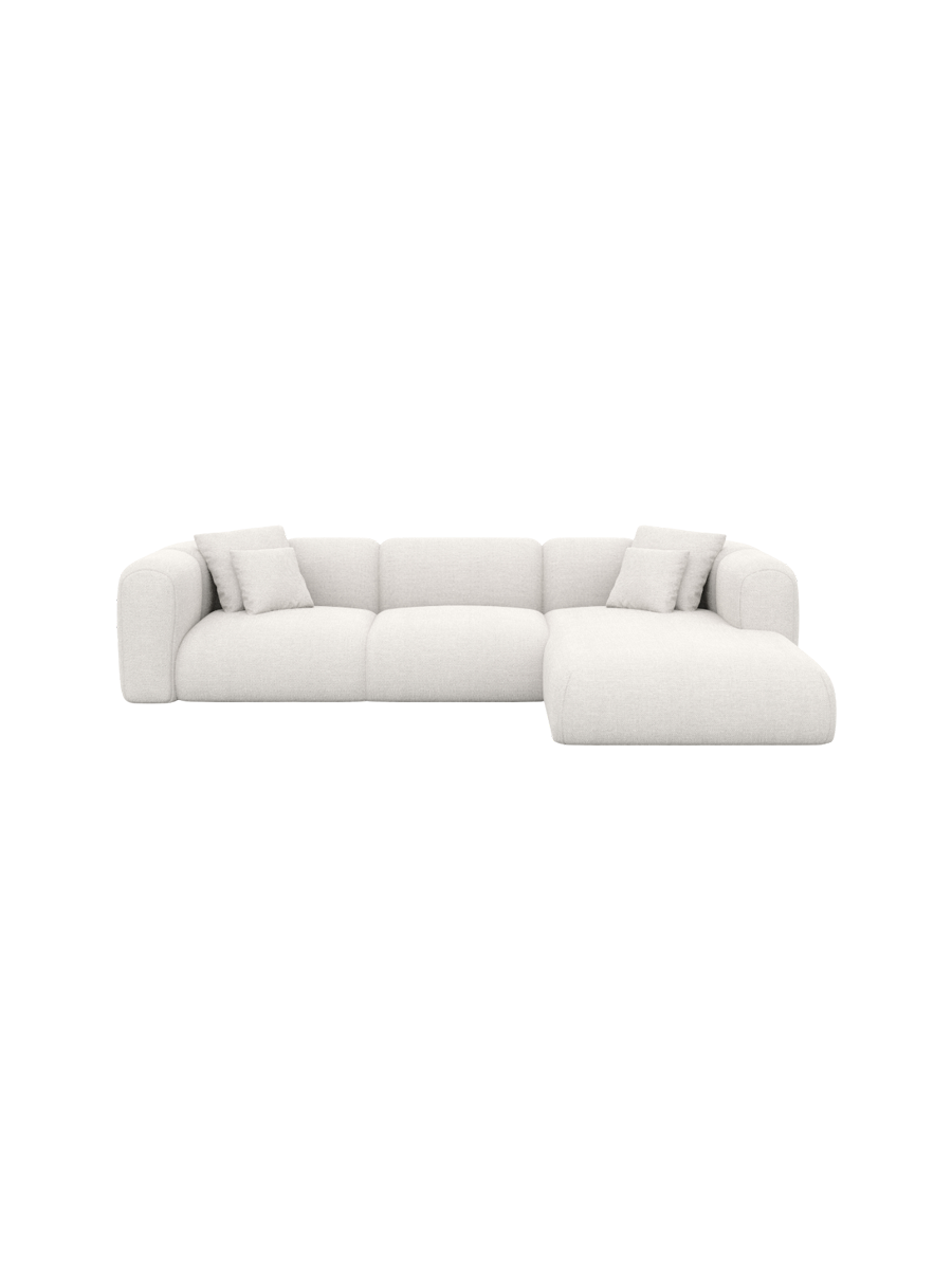 
4-Sitzer Design Ecksofa „Terranova“ mit Strukturstoff-Bezug - Strukturstoff Anthrazit / Eckteil links