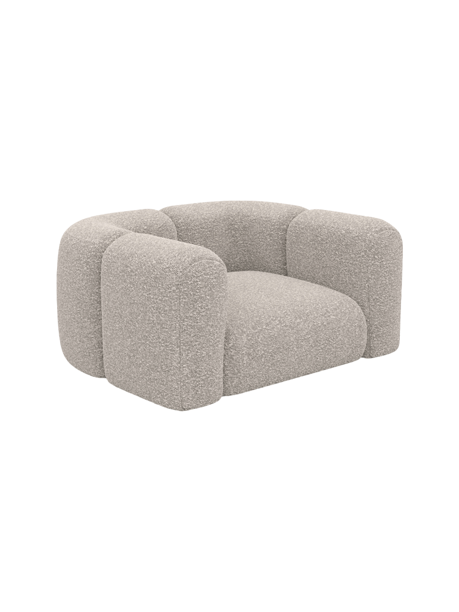 
Design Loungesessel „Terranova“ mit Bouclé-Bezug - Bouclé Graphit