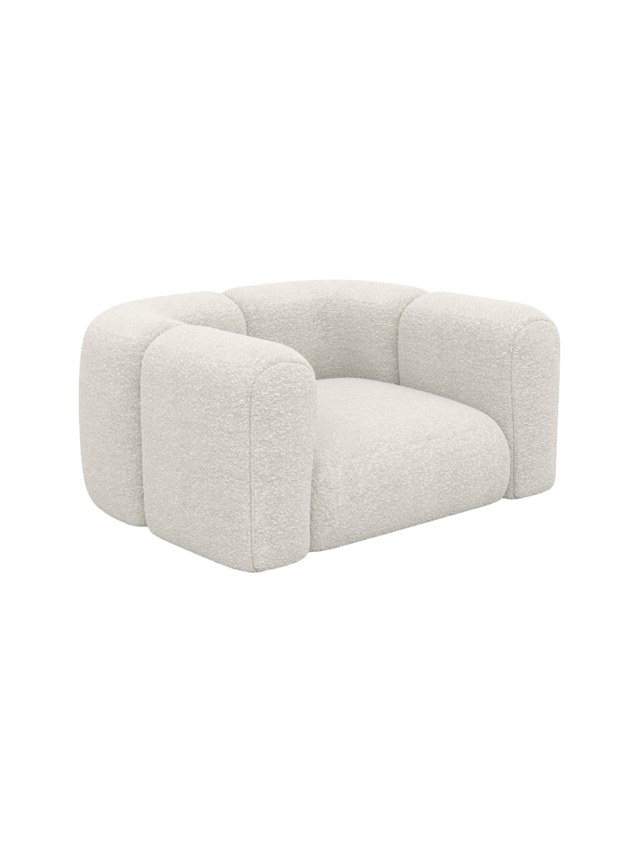 
Design Loungesessel „Terranova“ mit Bouclé-Bezug - Bouclé Graphit