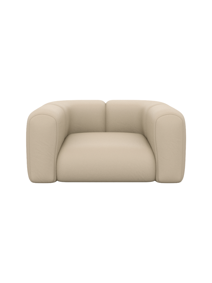 
Echtleder Design Loungesessel „Terranova“ - Echtleder Beige