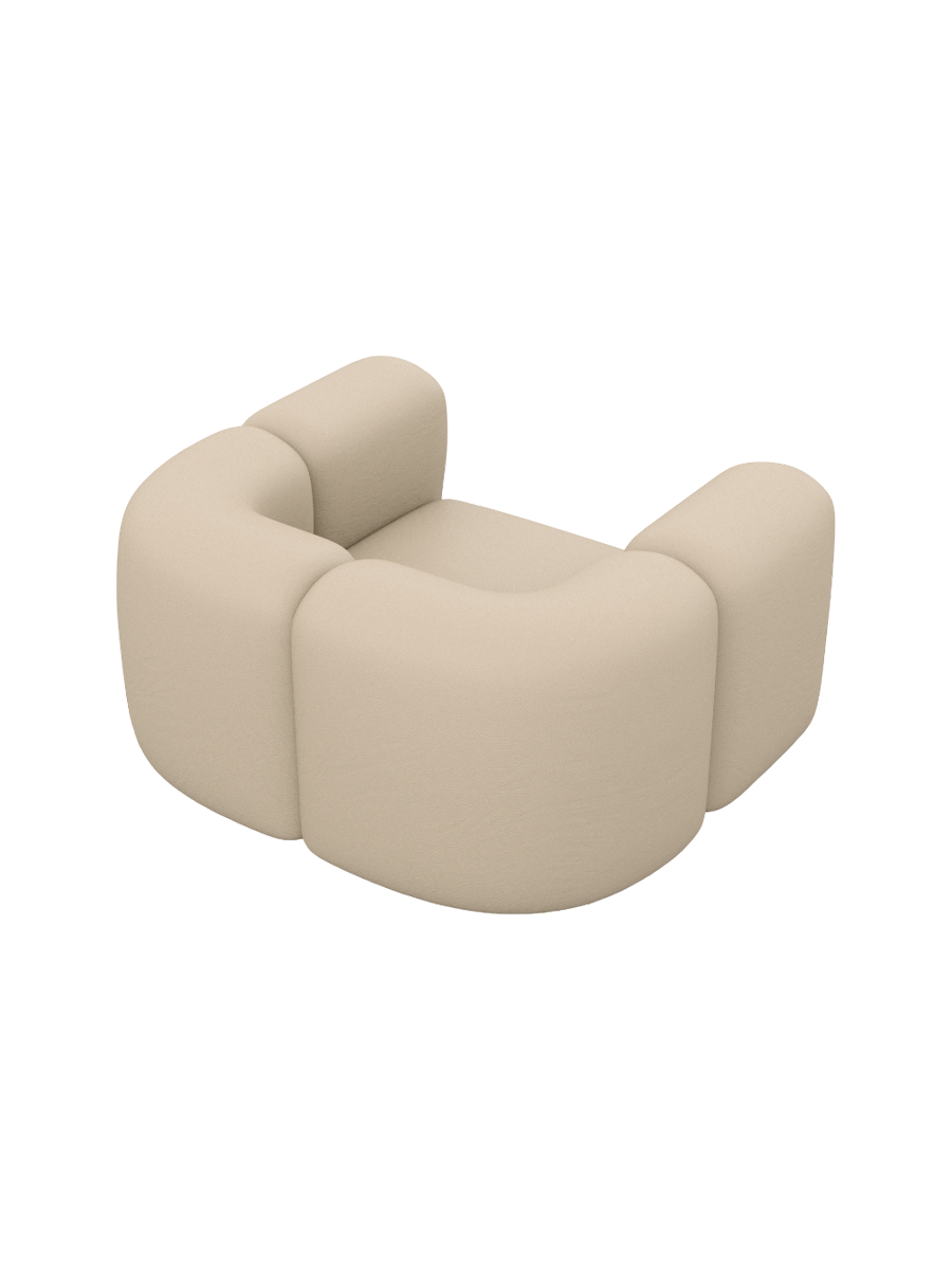 
Echtleder Design Loungesessel „Terranova“ - Echtleder Beige