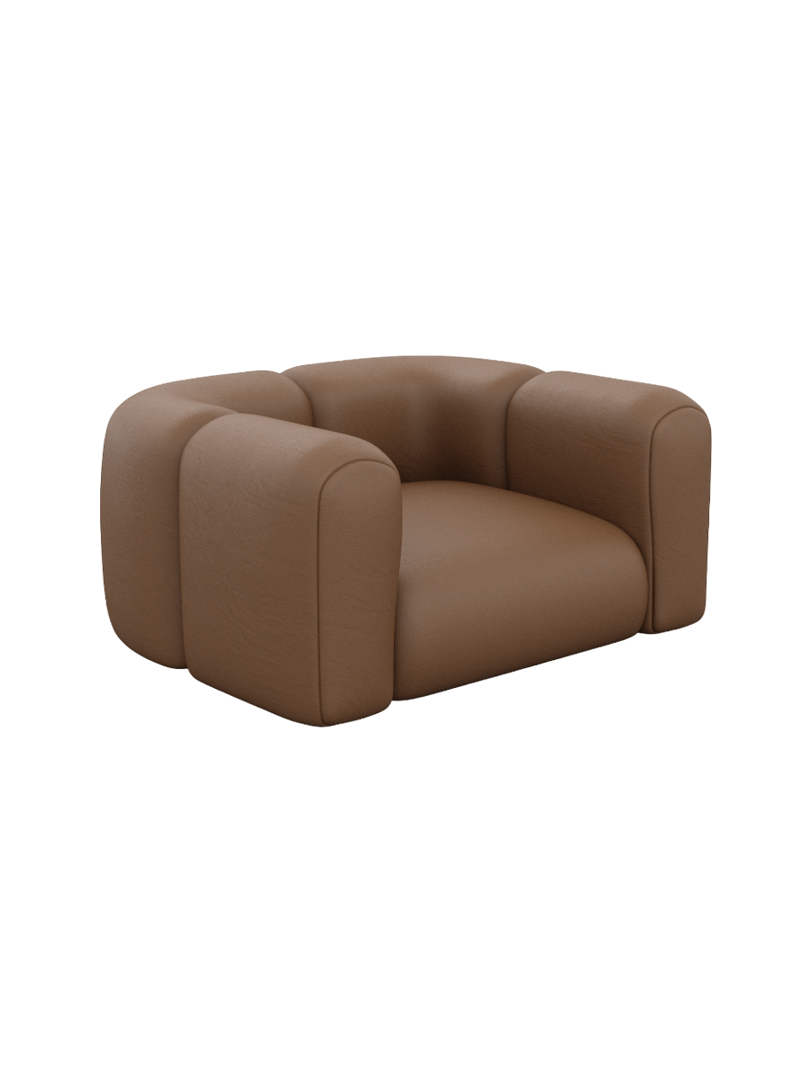 
Echtleder Design Loungesessel „Terranova“ - Echtleder Beige