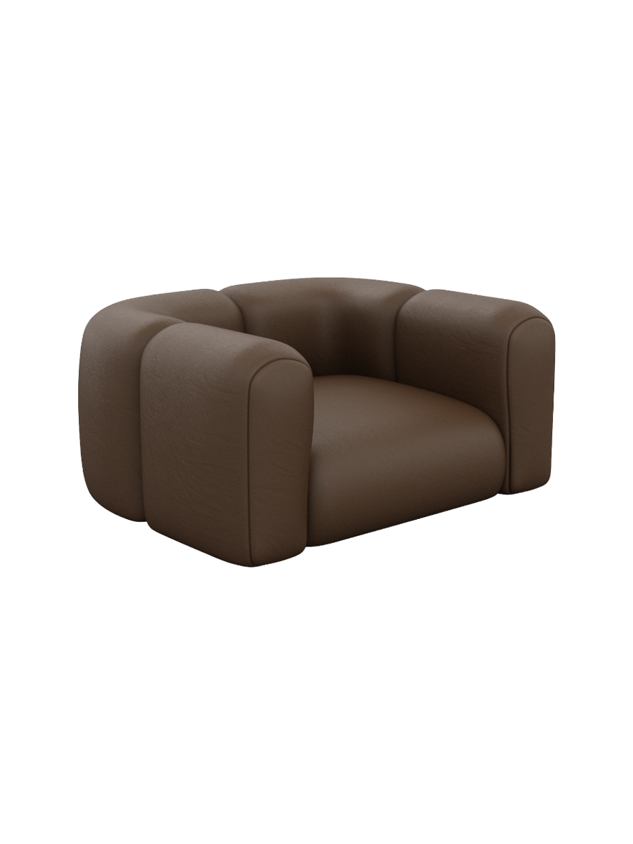 
Echtleder Design Loungesessel „Terranova“ - Echtleder Beige