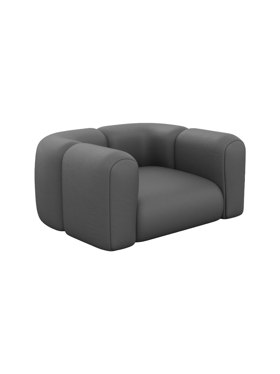 
Echtleder Design Loungesessel „Terranova“ - Echtleder Beige