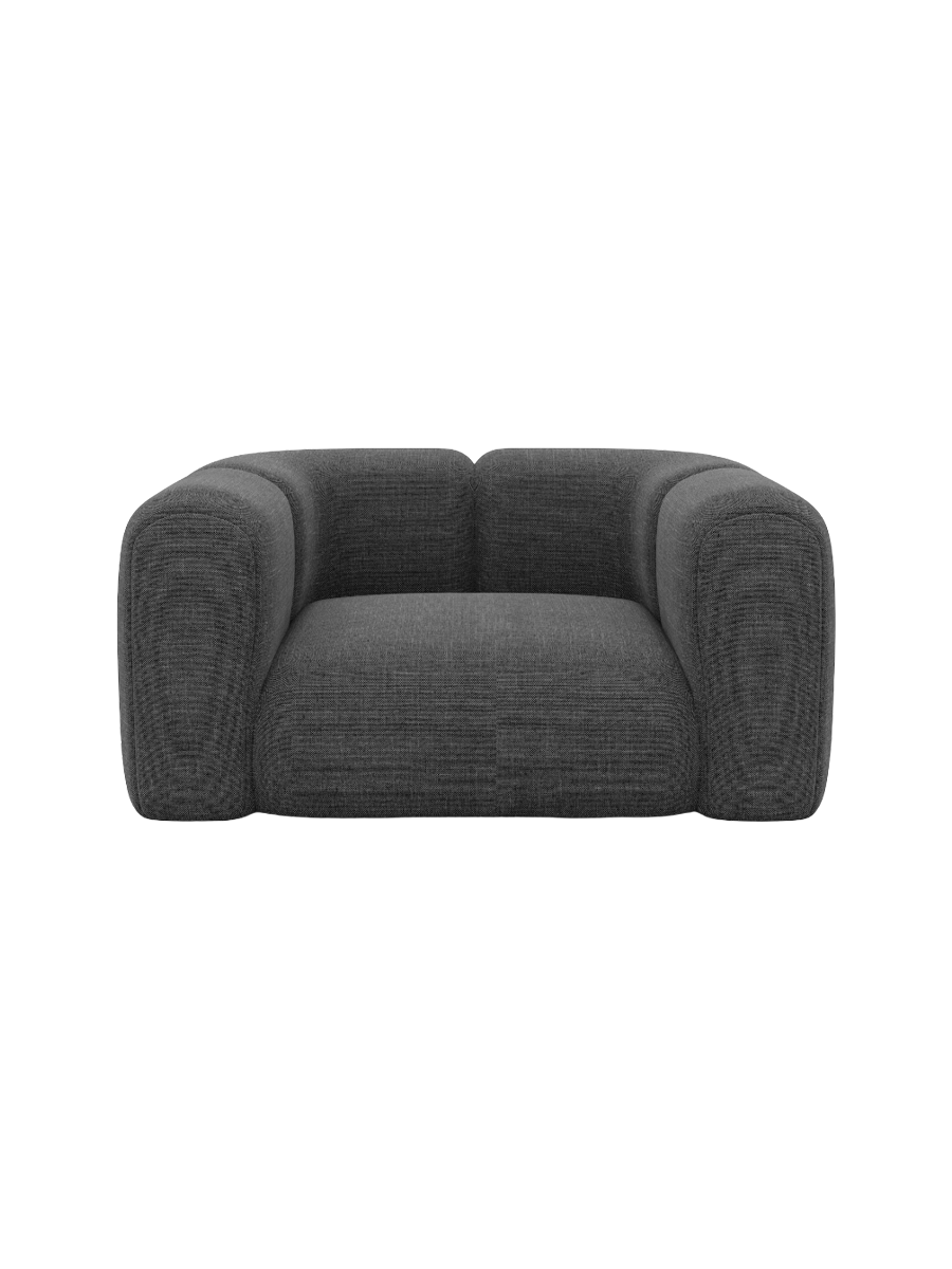 
Design Loungesessel „Terranova“ mit Strukturstoff-Bezug - Strukturstoff Anthrazit