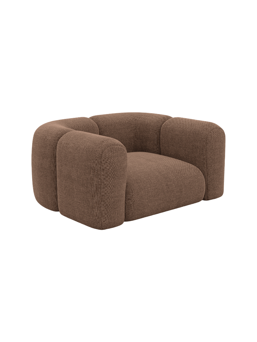 
Design Loungesessel „Terranova“ mit Strukturstoff-Bezug - Strukturstoff Anthrazit