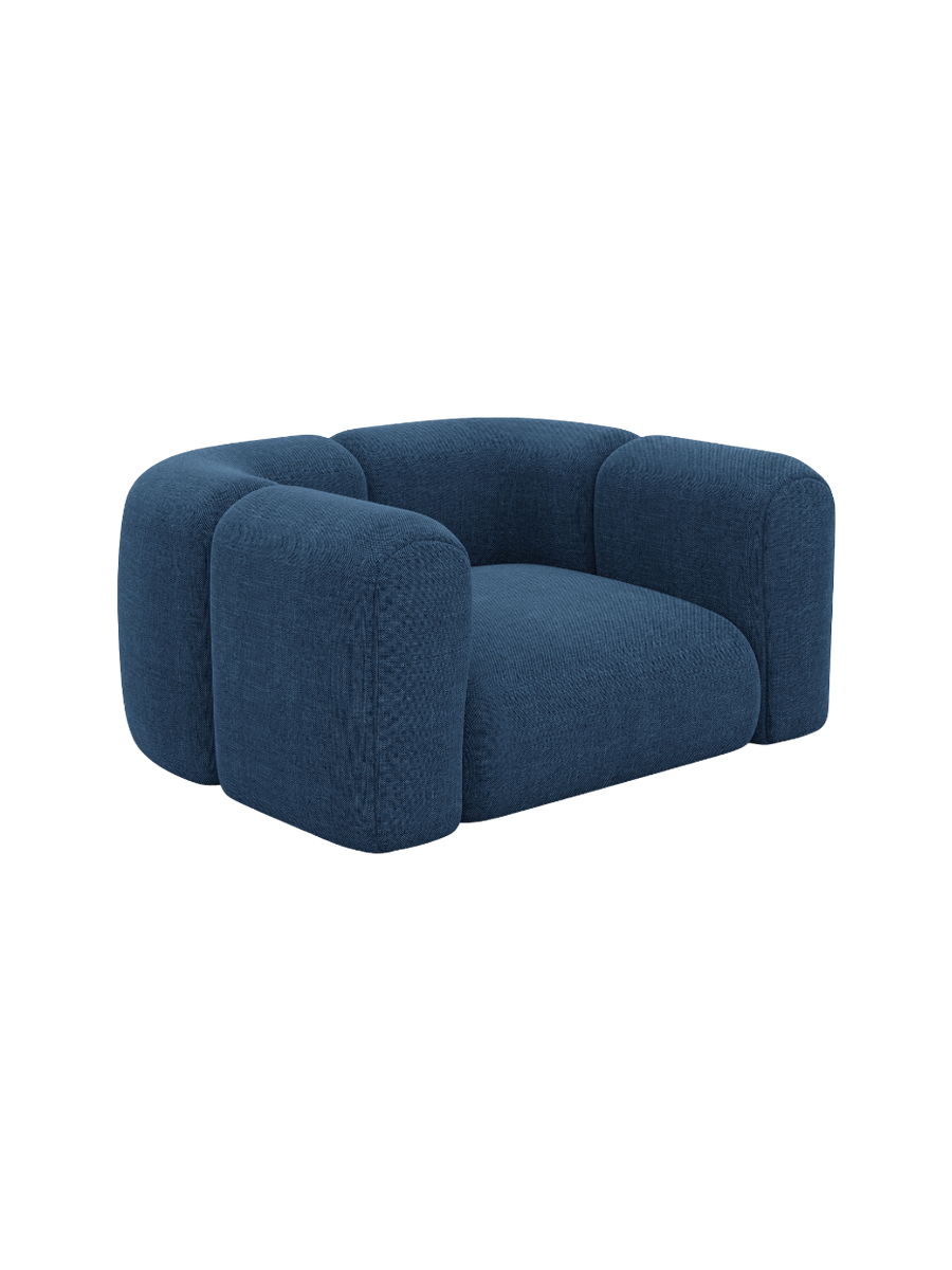 
Design Loungesessel „Terranova“ mit Strukturstoff-Bezug - Strukturstoff Anthrazit