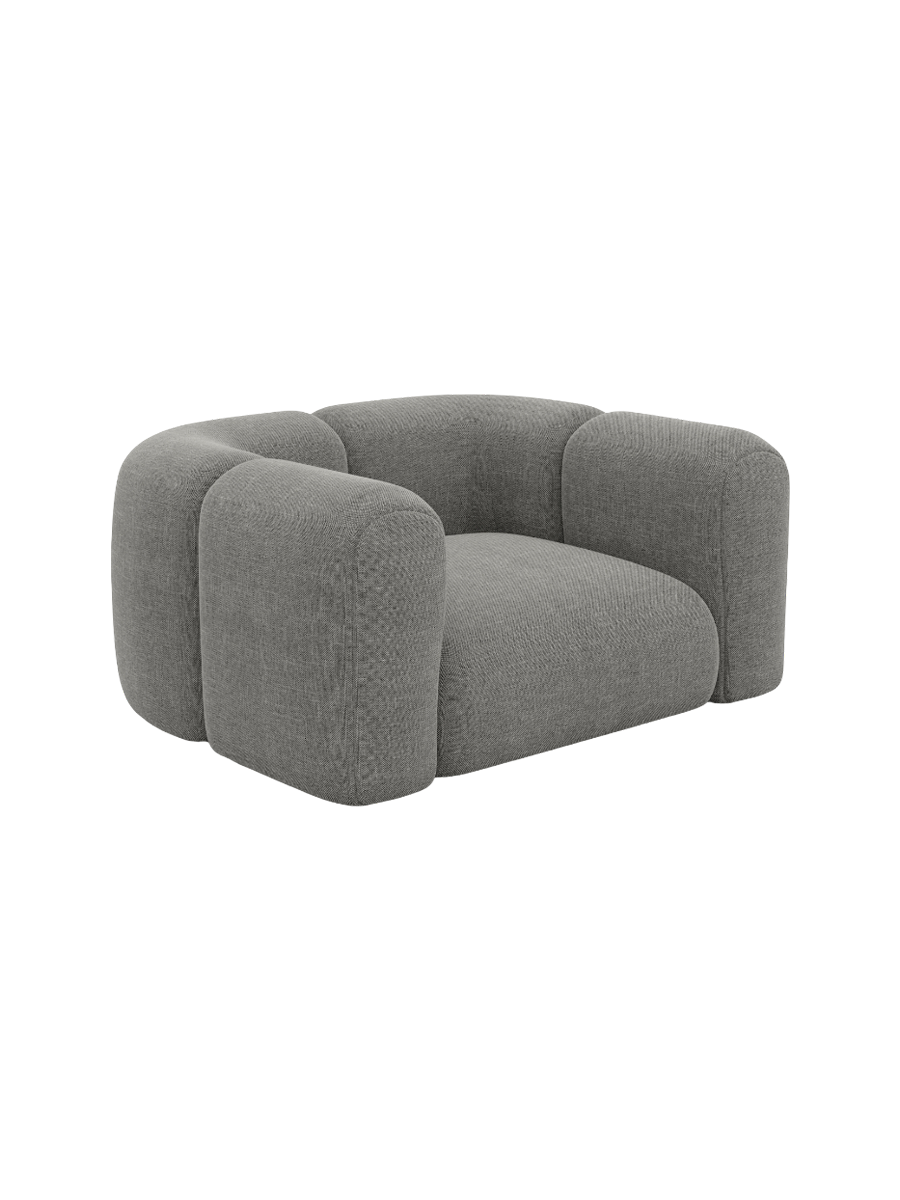 
Design Loungesessel „Terranova“ mit Strukturstoff-Bezug - Strukturstoff Anthrazit