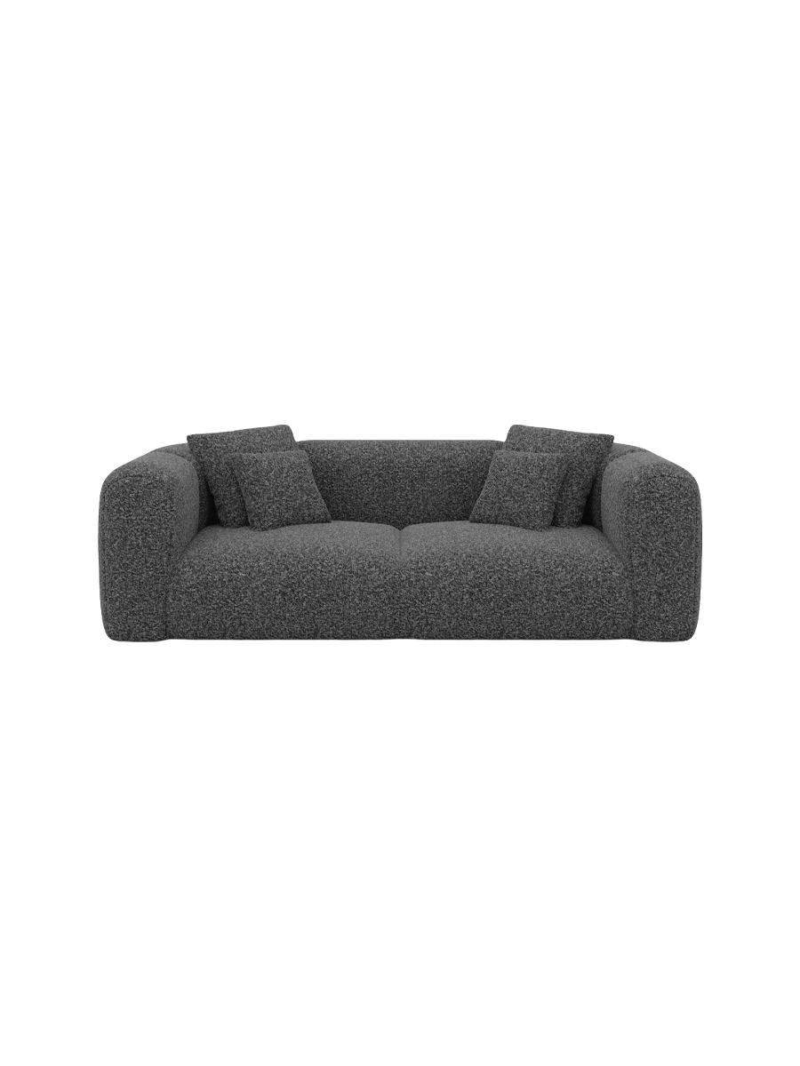 
2-Sitzer Design Sofa „Terranova“ mit Bouclé-Bezug - Bouclé Graphit