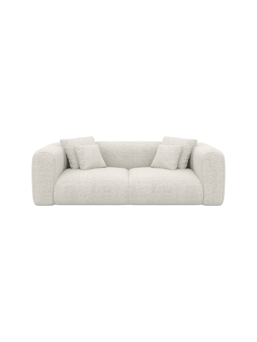 
2-Sitzer Design Sofa „Terranova“ mit Bouclé-Bezug - Bouclé Graphit