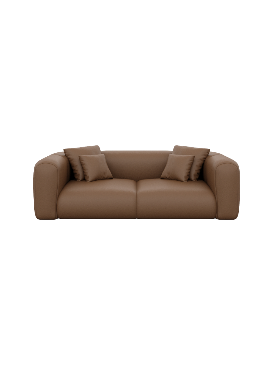
2-Sitzer Design Echtleder Sofa „Terranova“ - Echtleder Beige