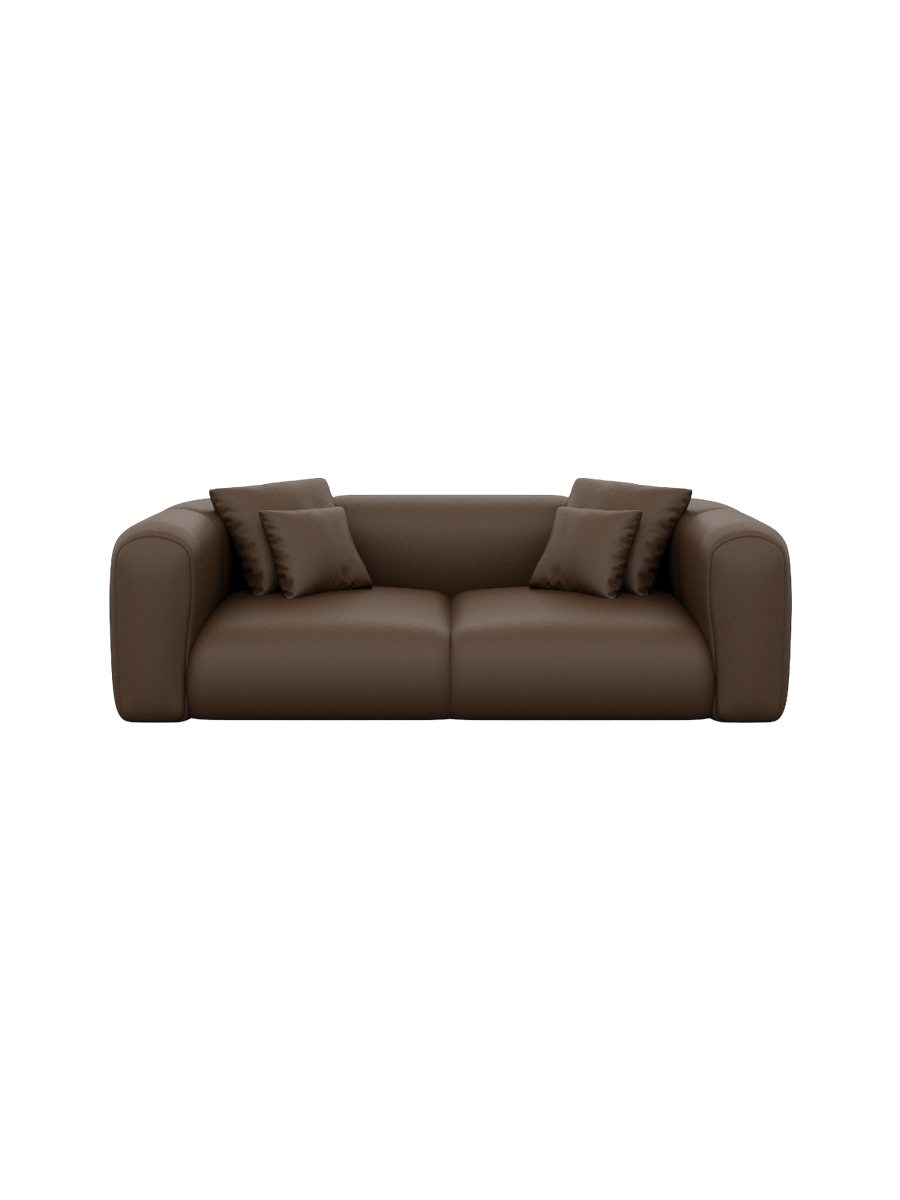 
2-Sitzer Design Echtleder Sofa „Terranova“ - Echtleder Beige