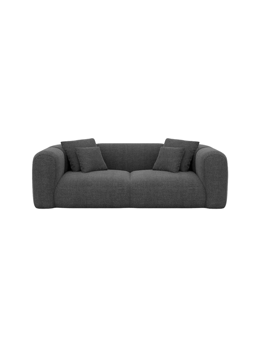 
2-Sitzer Design Sofa „Terranova“ mit Strukturstoff-Bezug - Strukturstoff Anthrazit