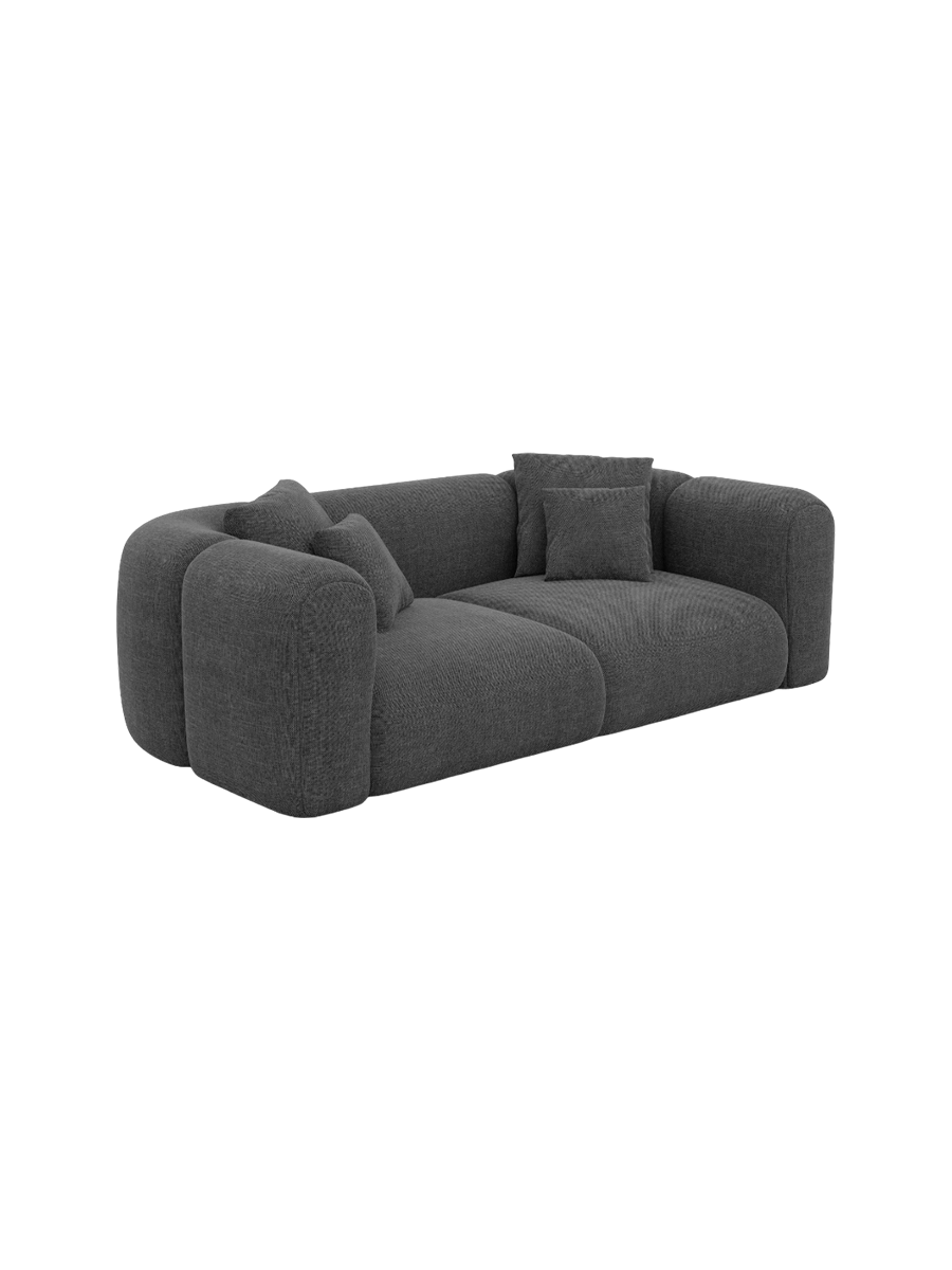 
2-Sitzer Design Sofa „Terranova“ mit Strukturstoff-Bezug - Strukturstoff Anthrazit