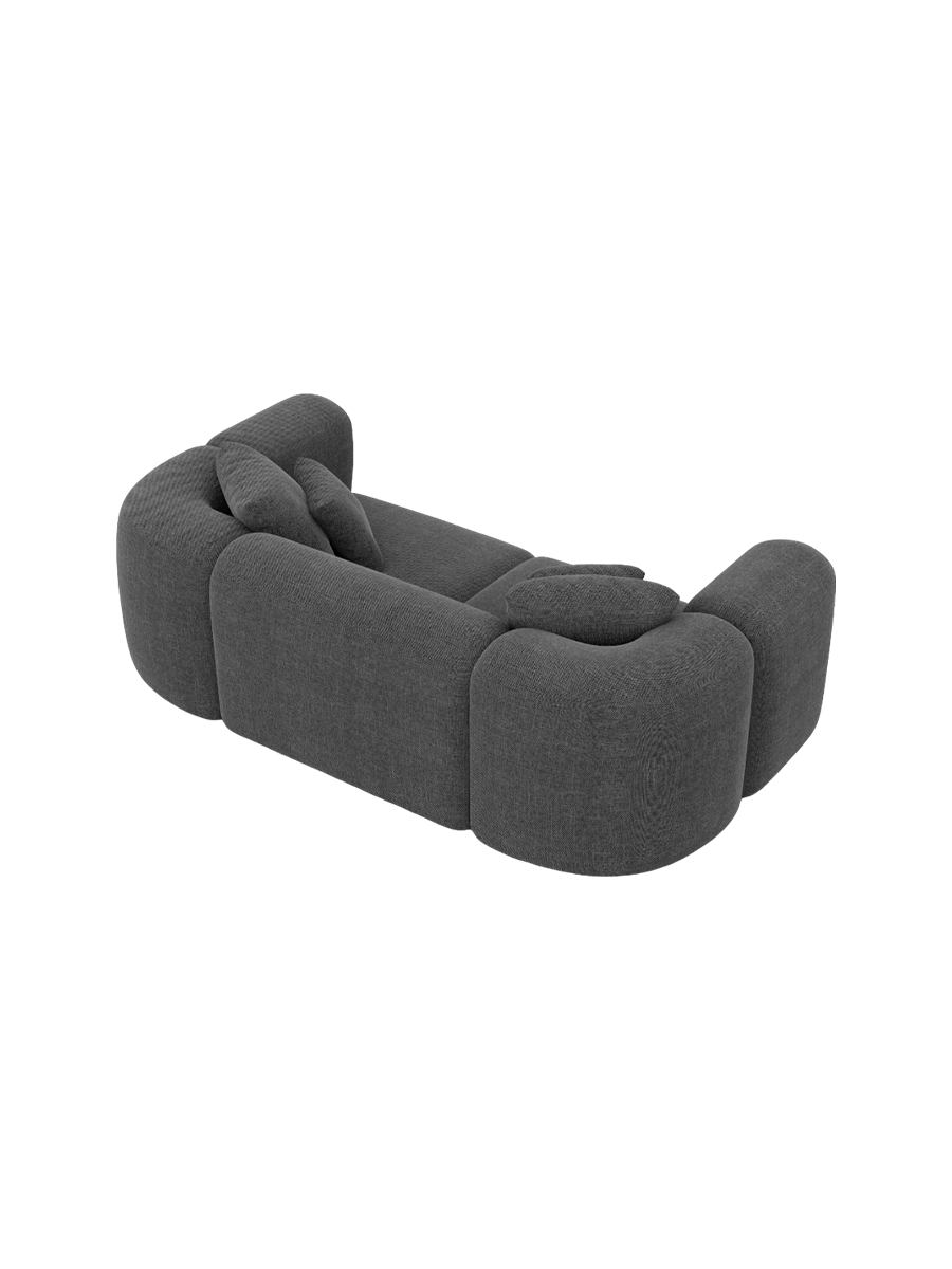 
2-Sitzer Design Sofa „Terranova“ mit Strukturstoff-Bezug - Strukturstoff Anthrazit