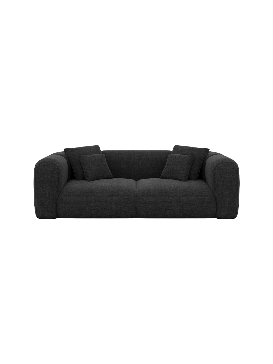 
2-Sitzer Design Sofa „Terranova“ mit Strukturstoff-Bezug - Strukturstoff Anthrazit